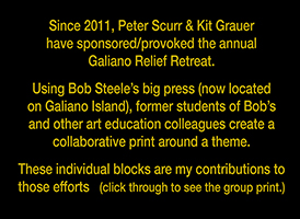 'After R. Crumb'  •  Galiano Relief group 2011 print  Theme 'Fonts'